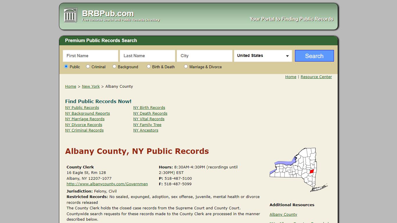 Albany County Public Records | Search New York Government Databases